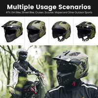 1 x RAW Customer Returns ILM Helmet Motorcycle Motocross Men Women Vintage Retro with Visor ECE Model Z302, Army Green, M - RRP €168.42