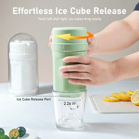 2 x Brand New AZOMKER ice cube tray, ice cube container, ice cube container with lid, ice cubes, ice cube tray with lid, ice cube tray green  - RRP €40.8