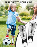 1 x RAW Customer Returns Shin guards children s football certified Airsfish shin guards for football with ankle protection, adjustable strap, football equipment for boys and girls, high-strength shin guards - RRP €18.67