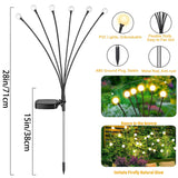 1 x RAW Customer Returns 4 pieces 24 LED waterproof firefly solar garden lights, firefly solar light, firefly solar garden lights, solar lights for outside garden, garden lighting solar outside, LED lights garden solar - RRP €20.33