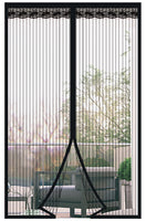 1 x RAW Customer Returns Fly screen magnet door, 75x210cm fly curtain magnet balcony door without drilling, insect protection curtain, mosquito net door, fly doors for living room patio door black - RRP €19.49