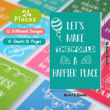 1 x RAW Customer Returns 24 Pcs Colorful Notebook, Mini Funny Motivational Notepads Inspirational Pocket Notebooks Small Kawaii Journals Teacher Supplies for Gift Class Prizes Lovely Style  - RRP €19.52