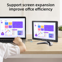 1 x RAW Customer Returns Wstirhy 10.1 inch Monitor 1920x1200 IPS LED Screen Small Monitor with HDMI VGA AV BNC USB, CCTV Monitor for PC, Computer, Built-in Speaker - RRP €73.61