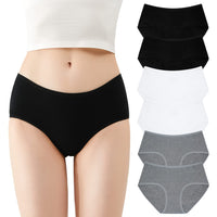 1 x RAW Customer Returns FALARY Underpants Women s Underwear Briefs Comfortable Breathable and Soft Cotton Underpants Panties 6 Pack Black White Grey L - RRP €13.19