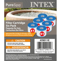 1 x RAW Customer Returns Intex 29011E Type S1 PureSpa Easy Set replacement filters for pool, spa, whirlpool, bathtub, blue and white, 6 pieces - RRP €17.89