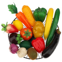 1 x RAW Customer Returns Meiwlong 16 PCS Fake Realistic Plastic Vegetables Artificial Lifelike Fruits Model Decoration Christmas Household Faux Photography Props Garnish Party Festival - RRP €20.15