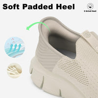 1 x RAW Customer Returns ZUSERIS Women Men Mesh Sneakers Slip Ins Sports Shoes Sneakers Outdoor Leisure Fitness Shoes Insoles Arch Support Lightweight Comfortable Beige 43 - RRP €44.36