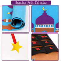 1 x Brand New Ramazan Calendar Children, Ramadan Calendar, Ramadan Calendar 2024, 30 Day Eid Mubarak Countdown Calendar Felt, Ramazan Calendar for Ramadan Decoration Purple A  - RRP €16.8