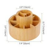 1 x RAW Customer Returns Utoplike Desk Organizer made of Bamboo Rotating Pen Holder Storage for Pens Colored Pencils 360 Degree Rotating Office Organizer, Wood Color - RRP €33.26