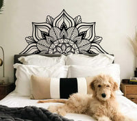 1 x RAW Customer Returns ESTART Large Metal Mandala Wall Decor, Unique Lotus Flower Wall Art for Home Bedroom Office Indoor and Outdoor Black  - RRP €56.99