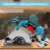 1 x RAW Customer Returns Brushless mini circular saw, hand circular saw for Makita 18V battery with 4 saw blades 125mm , copper motor can cut diagonally 0-8000RM min multifunctional saw for woodworking - RRP €77.64