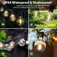 1 x RAW Customer Returns LED Outdoor Fairy Lights - 10M Fairy Lights Electricity Bulbs for Balcony Retro Outdoor Indoor Warm White Waterproof Weatherproof G40 Fairy Lights for Garden Wedding Patio Parties - RRP €28.22