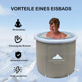 1 x RAW Customer Returns Foldable Ice Bath Tub 80cm Large Inflatable Bathtub Adults Ice Bathing Barrel Freestanding Ice Tub Mobile Bathtub Ice Barrel for Outdoor Ice Bath Shower Spa Soaking Shower - RRP €89.95