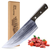 2 x RAW Customer Returns Chef s Knife Kitchen Knife Anti-Rust Oil Coating Kitchen Knife Ultra Sharp Knife with Sheath Hand Forged High Carbon Steel Butcher Knife for Home Kitchen Restaurant Cooking Camping - RRP €53.08