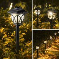 1 x RAW Customer Returns G rvitor LED solar lights garden, pack of 6 warm white solar lamps for outdoor garden, IP65 waterproof decorative solar garden lights for lawn, walkway, landscape, balcony, Christmas - RRP €32.41