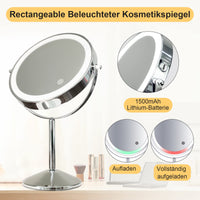 1 x RAW Customer Returns ILLUMAXINF LED illuminated cosmetic mirror 5x magnification, 360 rotation make-up mirror with lighting 3 light colors, touch switch round mirror for bathroom and home - RRP €39.26