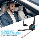 1 x RAW Customer Returns BlueFire Headphones with Microphone, Bluetooth Headset, Noise Canceling Headphones, Wireless Office Headphones, for Telephone Service, Hands-Free, Skype, Call Centers, Truck Driver - RRP €32.54