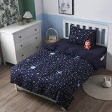 1 x RAW Customer Returns Kids Glow In The Dark Duvet Cover Blue Cartoon Stars Universe Bedding Set for Teens Boys Girls Toddler Bedspread Starry Sky Decor Bedspreads With Zipper, 135 x 200 - RRP €30.24