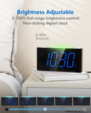 1 x RAW Customer Returns Loud Digital Alarm Clock, Large LED Display, 7-Color Night Light, Dimmer, 2 USB Charging Ports, 12 24 H, Power Socket, Battery Backup for Heavy Sleepers Kids Teens Boys Girls Seniors - RRP €24.99