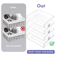 1 x Brand New Greentainer 4-Tier Storage Basket for A4, Document Tray Made of PET Plastic, Stackable Desk Organizer Letter Basket, Letter Tray, A4 Paper Tray for Home, Office, School 4pcs Transparent  - RRP €36.29