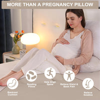 1 x RAW Customer Returns Pregnancy Pillow for Sleeping, Nursing and Pregnancy Pillow, 2024 NEW Adjustable Full Body Comfort Pillow, Maternity and Support Pillow, Removable and Washable Cover Triangle  - RRP €18.88