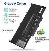 1 x RAW Customer Returns CRLYLC 7.6V 55Wh J60J5 Laptop Battery for Dell Latitude E7270 E7470 Series PDNM2 R1V85 MC34Y 242WD 1W2Y2 451-BBSX 451-BBSY 451-BBSU GG4FM WYWJ2 NJJ2H R97YT F1KTM 5F08V P61G001 1 battery - RRP €38.99