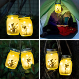 1 x RAW Customer Returns MLOQI solar lantern for outdoors balcony decoration garden lights solar butterfly fairy in a mason jar solar lamps for outdoors garden garden decoration for outdoors warm white  - RRP €25.56