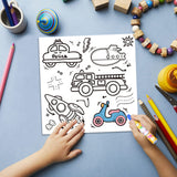 8 x Brand New Roll of painting paper for children, roll of coloring paper for children, DIY painting poster for children, DIY graffiti, drawing scrolls, roll of coloring paper for children - RRP €153.6