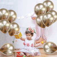 2 x RAW Customer Returns TOPWAYS Champagne Gold Chrome Metallic Balloons Pack of 50, 12 Thick, Pure Natural Latex Premium Quality Perfect Decorations for Birthday, Wedding, Anniversary, Baby Showers, Party Decoration - RRP €19.18