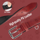 1 x RAW Customer Returns Grand Line Leather Dog Collar, Wide and Thick Collar with Soft Padded, Resistant Adjustable Leather Dog Collar for Small, Medium, Large Dogs Red, XS  - RRP €14.99