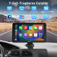 1 x RAW Customer Returns ESSGOO A-pple CarPlay Android Auto, 7 inch IPS Carplay display, with light-sensitive function, supports Bluetooth hands-free calling, Siri Google Assistant and two USB charging ports - RRP €100.84