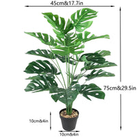 1 x RAW Customer Returns AIVORIUY Artificial Plant in Pot Artificial Plants Decorative Plant Green Plant Monstera Silk Flowers Green Splitphilo Plant Silk Plant Houseplant Artificial Flower Decoration Office Plant Plastic Areca Palm - RRP €24.88