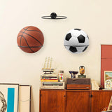 1 x RAW Customer Returns EclipseGuard 2 Pieces Ball Holder Wall Metal Wall Mount, Display Ball Stand Ball, Ball Rack, Ball Wall Mount, Rack for Basketball, for Basketballs Football Volleyball Rugby Black  - RRP €20.4