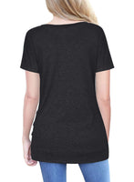 1 x RAW Customer Returns MOLERANI Women s Casual Short Sleeve T-Shirt Blouse Tops with Round Neck and Loose Tunic T-Shirt Black, XL  - RRP €21.95