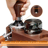 1 x RAW Customer Returns Tamper station, tamper holder station, tamper holder station, tamper coffee filter tamper holder, wooden coffee tamper, coffee tamper station, manual tamper station, coffee espresso tamper holder 58 mm  - RRP €45.56