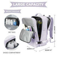 1 x RAW Customer Returns SZLX Women Large Travel Backpack Waterproof Outdoor Sports Hiking Backpack Casual School Bag Laptop Backpack with Shoe Compartment Door - RRP €47.99