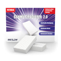 1 x RAW Customer Returns Rietlow Magic Eraser 10 pieces - Sponge for walls and shoes - universal - with double surface structure - abrasive - master clean - Eraser White  - RRP €11.98