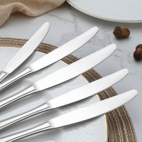 1 x RAW Customer Returns BEWOS 16 Pieces Table Knives, 23CM Table Knife, Butter Knife Made of Stainless Steel, Cost-Effective Cutlery Knife, Suitable for Home Restaurant Kitchen, Dishwasher Safe Mirror Polished - RRP €15.12