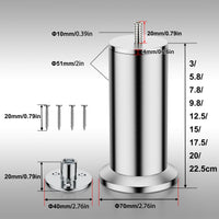 1 x RAW Customer Returns JuLong 4 PCS Piedini Per Mobili Piedini Di Sostegno Per Tavolo In Metallo Con Piedini In Acciaio Inox Supporto Per Viti M10 Supporto A Vite Circa 600 Kg 15CM - RRP €44.99