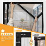 1 x RAW Customer Returns Magnetic fly screen door, insect protection balcony door 102x212 cm, black fly screen door without drilling, side opening mosquito net door for cellar door, patio door, sliding door, 4 cm wide Velcro tape - RRP €23.59