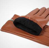 1 x Brand New YISEVEN Women s Car Gloves Touchscreen Leather Gloves Winter Lined Leather Gloves Women Lambskin Genuine Leather Winter Gloves Women s Gloves Driving Gloves Gifts Cognac 7.5 L - RRP €23.89