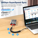 1 x RAW Customer Returns UseBean USB C to USB C spiral cable 100W 1M 2 pieces, coiled 4K video USB C 3.2 Gen2x2 20Gbps data cable, type C PD fast charging cable, for iPhone 15, MacBook Pro, Galaxy S24, iPad Pro Mini - RRP €24.1