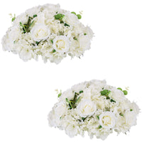 1 x RAW Customer Returns NUPTIO Flower Ball Arrangement Bouquet 2 Pieces 40 cm Diameter White Fake Flowers Roses Balls for Centerpieces Tables Large Artificial Rose Bouquet for Wedding Decorations - RRP €48.98