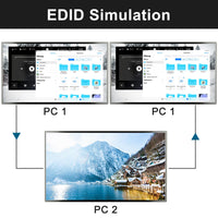 1 x RAW Customer Returns USB 3.0 HDMI KVM Switch 3 PC 2 Monitors, EDID Emulator, 4K 60Hz Extended Display, HDMI 2.0, Dual Monitor KVM Switch 3 PC Share Wireless Keyboard, Mouse, Printer, with Wired Remote and 5 Cables - RRP €112.28