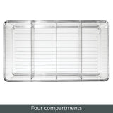 1 x RAW Customer Returns mDesign storage box for the kitchen cupboard organizer with eight compartments for food storage modern kitchen organizer for packet soups, spices etc. transparent - RRP €21.17