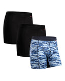 1 x RAW Customer Returns DANISH ENDURANCE Men s Sports Boxer Shorts, Breathable, Sports Underwear, Black, Green, 3 Pack Multicolored 2 x Black, 1 x Camouflage Blue , Medium  - RRP €32.95