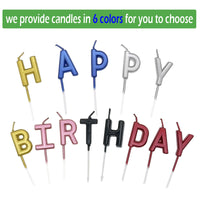 1 x RAW Customer Returns Happy Birthday Candles, Special Birthday Candles, Cake Topper Cake Decorations Decorative Candles for Birthday Parties Blue  - RRP €6.29