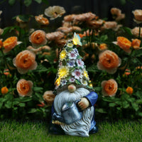 1 x RAW Customer Returns Lewondr Solar Garden Gnome Garden Decoration for Outdoors, Waterproof Resin Gnome Garden Figure with Watering Can, Sculpture Garden Decoration with Warm Light Gift for Lawn Yard Patio Porch - RRP €31.1