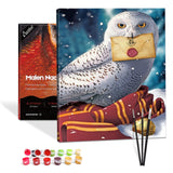 13 x Brand New Bougimal Painting by Numbers Adults, Owl Family, Includes Wrinkle-Free Linen Canvas, Brushes and Acrylic Paints - with Frame 40 x 50 cm - RRP €249.6