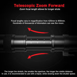 1 x RAW Customer Returns BENOISON 420-800mm Super Telephoto Zoom Lens Manual Focus Telephoto F Lens for Nikon DSLR D3500 D850 D7500 D5600 D3400 D500 D7200 D5500 D750 D810 D3300 D5300 D610 D7100 D5200 D600 D3200 SLR - RRP €105.0